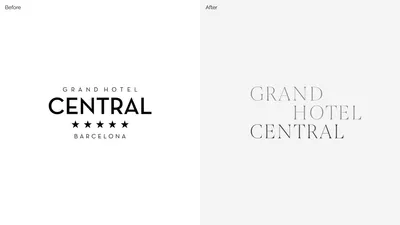 Grand Hotel Central Logo Before After