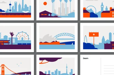 Mucho Deem Postcards