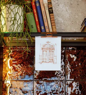 18a cafe de larquitecte illustration detail