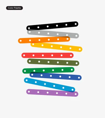 Mucho Ostro Color Palette 3 Black Background