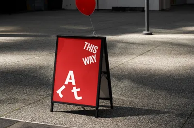 Mucho Piedmont Art Walk Sandwich Board