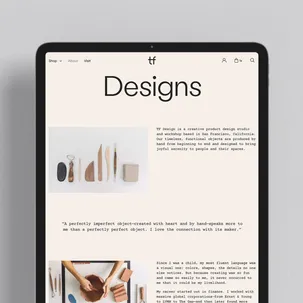 Mucho Tina Frey Website i Pad Portrait About 02