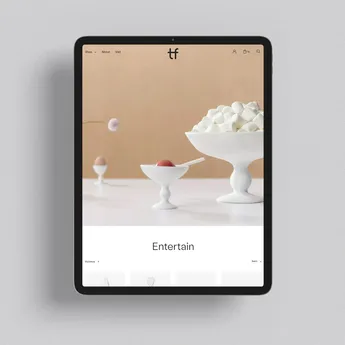 Mucho Tina Frey Website i Pad Portrait Entertain