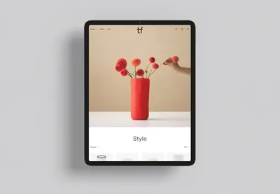 Mucho Tina Frey Website i Pad Portrait Style