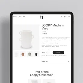 Mucho Tina Frey Website i Pad Portrait Product
