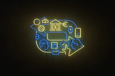 Mucho Visa Rebrand Office Environment Neon